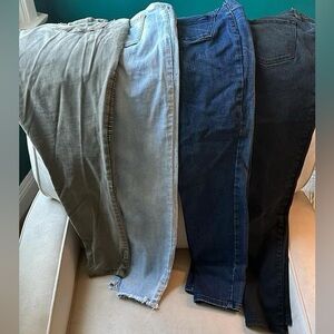 BUNDLE of 4: Maternity Jeans, Size 6/Small